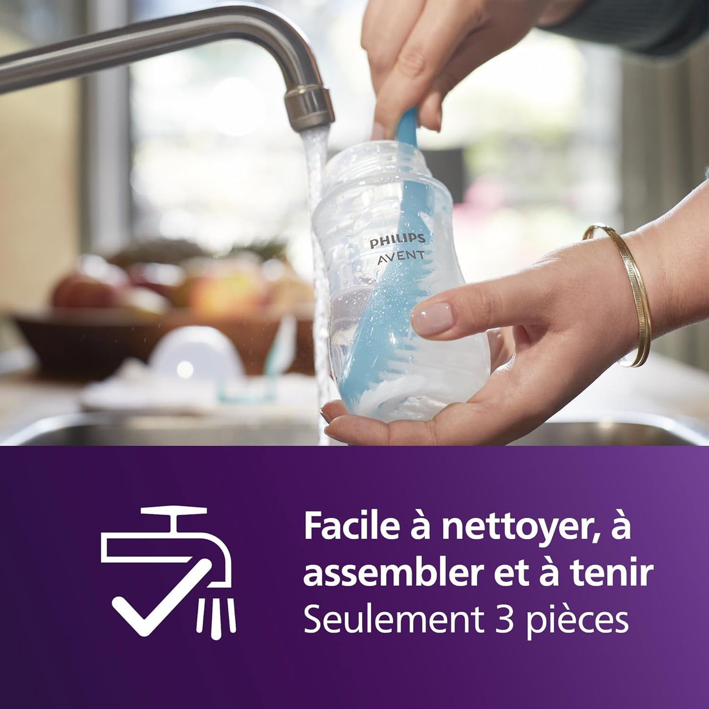 Philips Avent Natural Response - Coffret Découverte Pour Bébé : Biberon Natural Response 125 Ml Avec Tétine T2 (0 Mois Et Plus), Sucette Ultra Air, Modèle SCD837/10