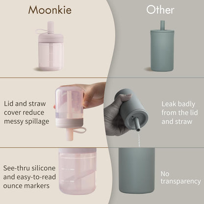 MOONKIE - Tasse d'apprentissage avec paille 