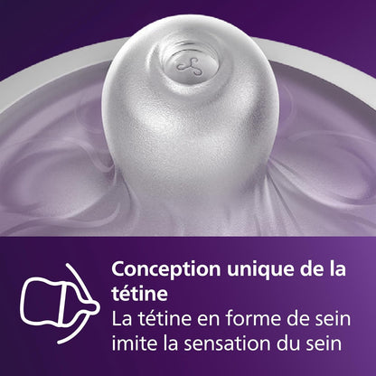 Philips Avent Natural Response - Coffret Découverte Pour Bébé : Biberon Natural Response 125 Ml Avec Tétine T2 (0 Mois Et Plus), Sucette Ultra Air, Modèle SCD837/10
