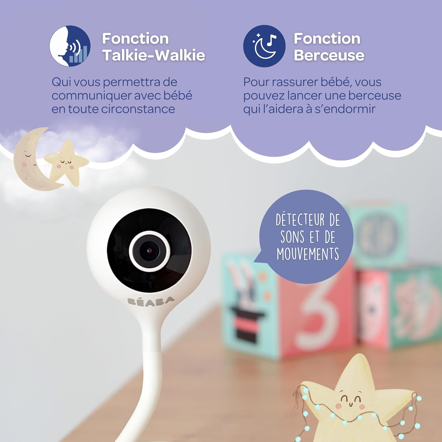 BÉABA - Babyphone vidéo Zen Connect