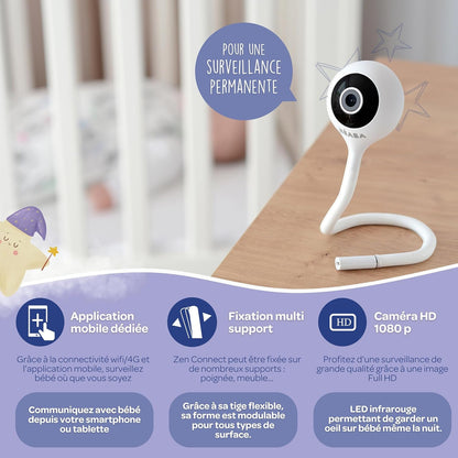 BÉABA - Babyphone vidéo Zen Connect