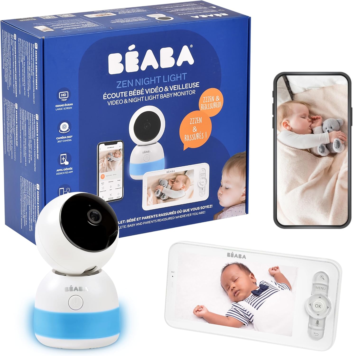 BÉABA - Babyphone vidéo Zen Night